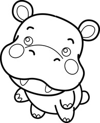 hippopotamus, Pygmy hippo cartoon