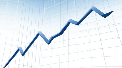 Obraz premium A dynamic financial chart with upward-moving lines, symbolizing investment growth, business success, and financial progress