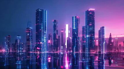 Obraz premium surreal future city