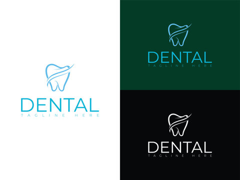 creative teeth Dental vector logo designs concept