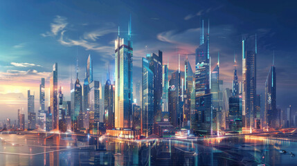Fototapeta premium surreal future city