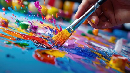 Fototapeta premium Vibrant Brushwork by an Italian Artist
