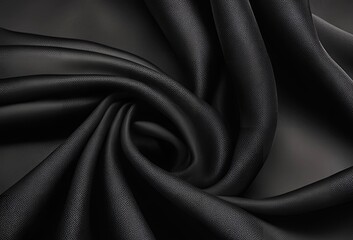 Fototapeta premium 黒く光沢のある生地