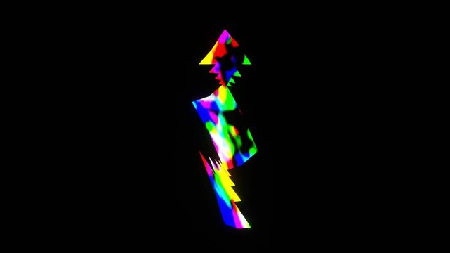 33 seconds of endless looping 3d computer generated graphic animation of colorful triangle shapes moving in symmetrical pattern on black background HD video motion graphics screensaver visualizer