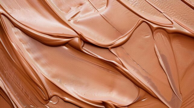 Smooth and creamy texture of chocolate spread