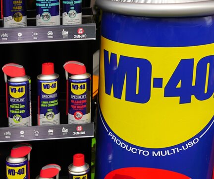 Can of WD 40 Spray in a shop 
