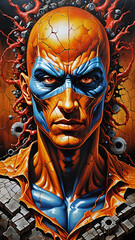  Abstraktion Energisches Rotblau 9х16. Hintergrund f&uuml;r das Design 3.