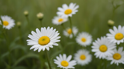 Fototapeta premium daisies in the grass Blühende Buschwindröschen, Anemone nemorosa