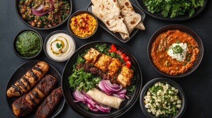 Creative Plating of Middle Eastern Dishes with Natural Lighting