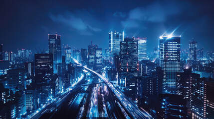 Obraz premium futuristic city