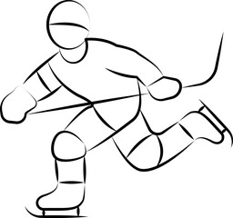 Winter sports icon vector illustration collection in a line outline style. Ski, winter sports and snow Handdrawn Doodle icons.