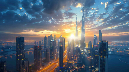 Fototapeta premium futuristic city