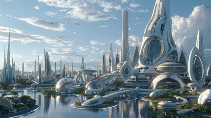 futuristic city