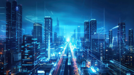 Obraz premium futuristic city