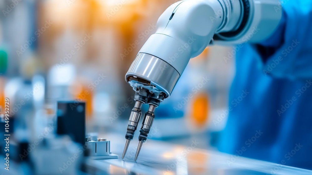 Poster exploring the future of robotics in automation and precision engineering applications