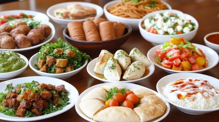 Vibrant Eastern Breakfast Foods with Creative Plating