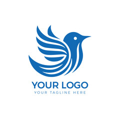Obraz premium Bird Logo Vector Illustrations. Vector Bird Simple Logo