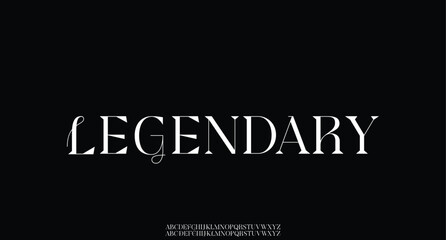 Elegant font set. Modern alphabet letters serif Lettering Typography Fonts uppercase and number. vector illustration
