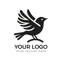Fototapeta premium Bird Logo Vector Illustrations. Vector Bird Simple Logo