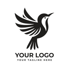 Fototapeta premium Bird Logo Vector Illustrations. Vector Bird Simple Logo