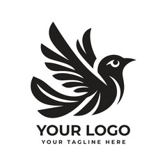 Obraz premium Bird Logo Vector Illustrations. Vector Bird Simple Logo