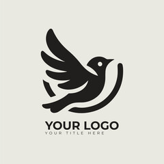 Obraz premium Bird Logo Vector Illustrations. Vector Bird Simple Logo