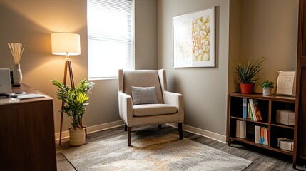 Fototapeta premium Cozy Office Space for Mental Health Professionals
