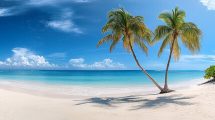Obraz premium Empty beach seaside, sky, waves