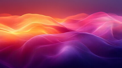 Fototapeta premium Abstract waves in vibrant colors creating a serene atmosphere.