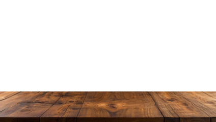 Empty wooden table with a smooth surface, ideal for displaying products. The backdrop is simple and neutral, perfect for showcasing items or presentations.