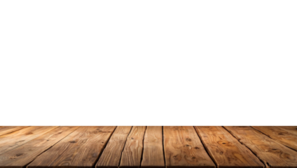 Empty wooden table with a smooth surface, ideal for displaying products. The backdrop is simple and neutral, perfect for showcasing items or presentations.