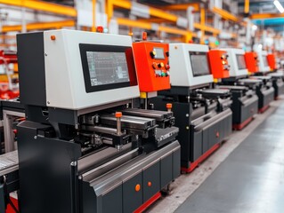 Modern High-Tech Factory Equipment in Operation