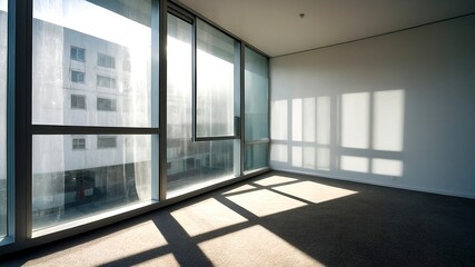 Fototapeta premium Ethereal shadows dance on a white canvas, creating surreal abstract art.