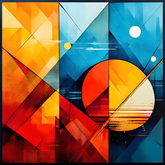 abstract geometric background with autmn