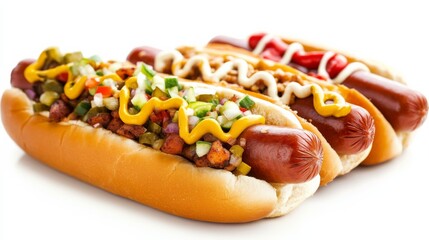 Delicious Hot Dogs in Casual Dining Setup