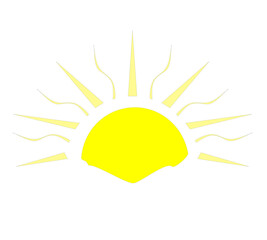 ector of a radiant sun with very striking colors