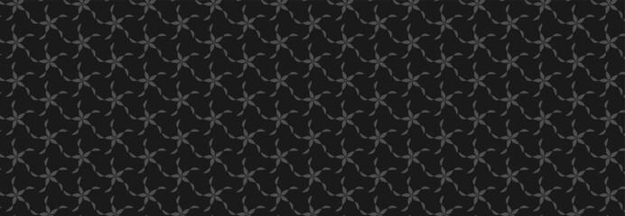Abstract, Geometric, Lines, Pattern, Flowers, Illustration, Vector, Alternating overlapping, Symmetrical, Orderly arrangement background, Black and Gray, Banner, Website, Template.