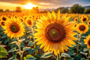 Obraz premium Sunflowers unfurl, vibrant and bright, a candid moment captured.