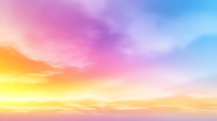 Fototapeta premium Serene Sunset Sky with Colorful Clouds in Background