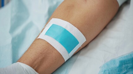 Close-Up of IV Catheter on Patient's Arm