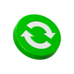 recycle green icon 3d