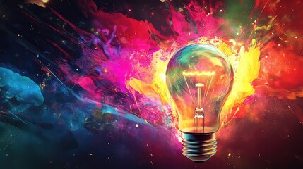 Light Bulb Inspiration Or Idea In Business, Generative AI