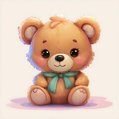 Obraz premium teddy bear with heart generative AI