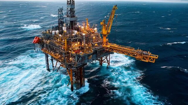 oil rig in the ocean Generative AI