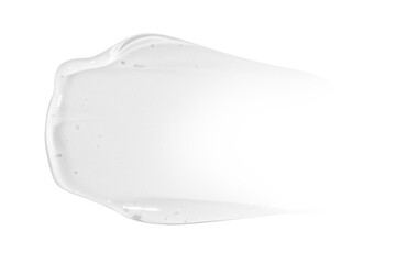 Smear of transparent gel on an empty background. Skincare product, hydrating formula.