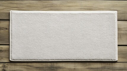 Soft Bath Mat on Wooden Surface for Home Decor