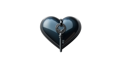Heart with Key Symbolizing Love and Access