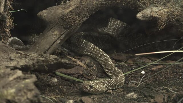 The eastern diamondback rattlesnake (Crotalus adamanteus)