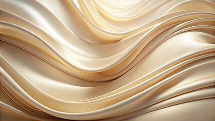 Obraz premium Cream-Colored 3D Background Texture Resembling Soft Cream for Abstract Design, Digital Art, and Conceptual Photography - Perfect for Websites, Presentations, and Creative Projects