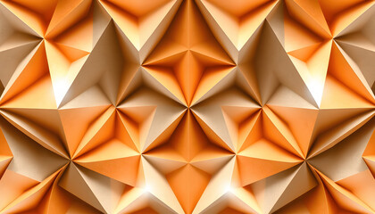 Abstract origami pattern isolated with white highlights, png